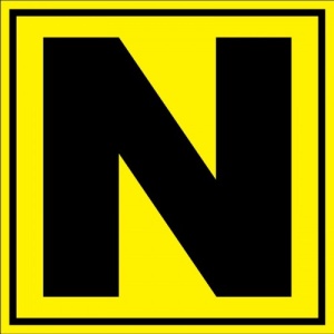 Indicator Pentru depozit litera N randul N si poarta N, Sticker autocolant
