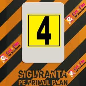 Indicator Pentru depozit numarul 4 randul 4 poarta 4, Sticker autocolant - Img 2