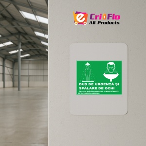 Indicator Pentru dus de urgenta si spalare de ochi, Sticker autocolant - Img 3