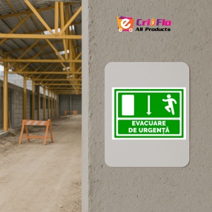 Indicator Pentru evacuare de urgenta directie in jos, Sticker autocolant - Img 5