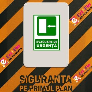 Indicator Pentru evacuare de urgenta la stanga, Sticker autocolant - Img 2