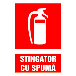Indicator Pentru extinctor cu spuma, Sticker autocolant