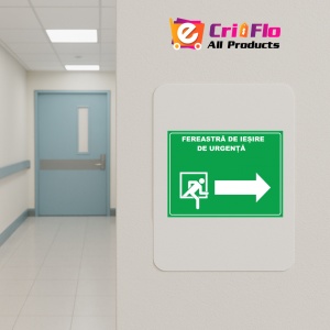 Indicator Pentru fereastra de iesire de urgenta in dreapta, Sticker autocolant - Img 4