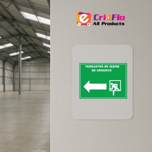 Indicator Pentru fereastra de iesire de urgenta in stanga, Sticker autocolant - Img 3
