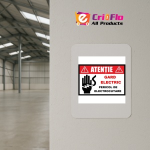 Indicator Pentru gard electric pericol de electrocutare, Sticker autocolant - Img 3