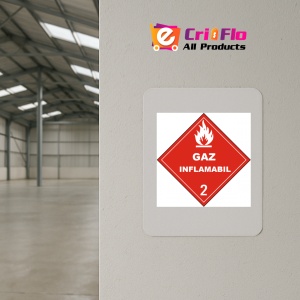 Indicator Pentru gaz inflamabil clasa 2, Sticker autocolant - Img 3