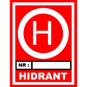 Indicator Pentru hidranti cu numar personalizat, Sticker autocolant