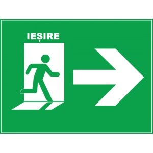 Indicator Pentru iesire de siguranta cu directia la dreapta, Sticker autocolant