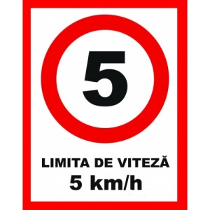 Indicator Pentru limita de viteza 10 km la ora, Sticker autocolant