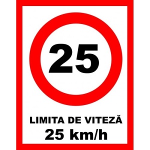 Indicator Pentru limita de viteza 30 km la ora, Sticker autocolant