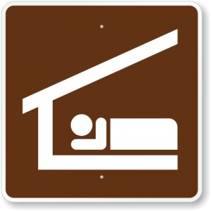 Indicator Pentru loc de dormit, Sticker autocolant