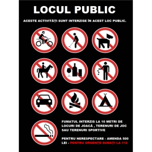 Indicator pentru locuri de joaca, Sticker autocolant