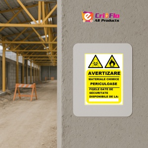 Indicator Pentru materiale chimice periculoase fise, Sticker autocolant - Img 5