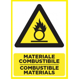 Indicator Pentru materiale combustibile combustible materials, Sticker autocolant