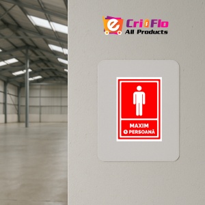 Indicator Pentru maxim 1 persoana, Sticker autocolant - Img 3