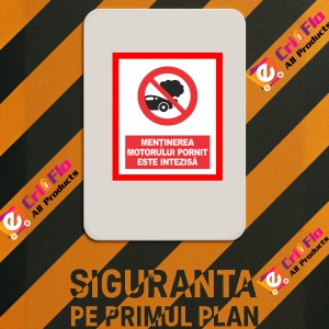 Indicator Pentru mentinerea motorului pornit este interzisa, Sticker autocolant - Img 2