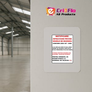 Indicator Pentru notificare infractiune privind iesirile de incendiu, Sticker autocolant - Img 3