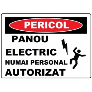Indicator Pentru panou electric numai personal autorizat, Sticker autocolant