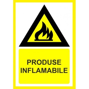 Indicator Pentru produse inflamabile, Sticker autocolant