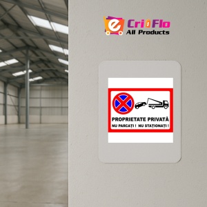 Indicator Pentru proprietate privata nu parcati nu stationati, Sticker autocolant - Img 3