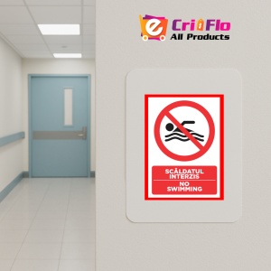 Indicator Pentru scaldatul interzis no swimming, Sticker autocolant - Img 4