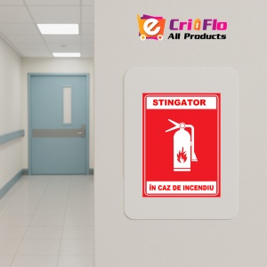 Indicator Pentru stingator in caz de incendiu, Sticker autocolant - Img 4