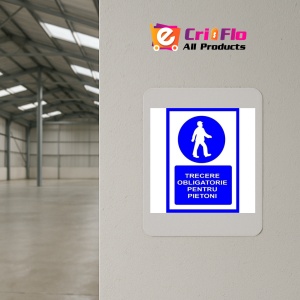 Indicator Pentru trecere obligatorie pentru pietoni, Sticker autocolant - Img 3