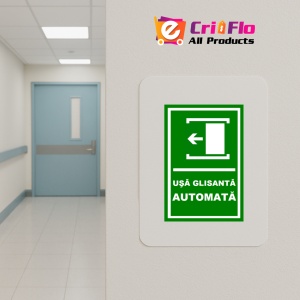 Indicator Pentru usa automata glisanta prin stanga, Sticker autocolant - Img 4