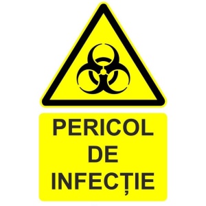 Indicator Pericol de infectie indicator de avertizare, Sticker autocolant