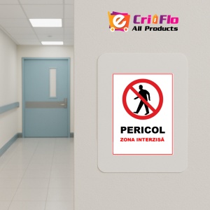 Indicator Pericol zona interzisa, Sticker autocolant - Img 4