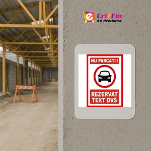 Indicator Personalizate cu text pentru parcare rezervata, Sticker autocolant - Img 5