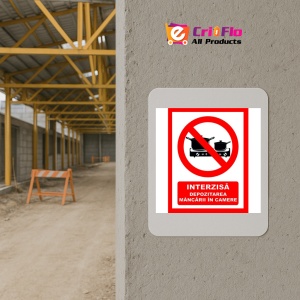 Indicator Placute interzis depozitarea mancarii in camere, Sticker autocolant - Img 5