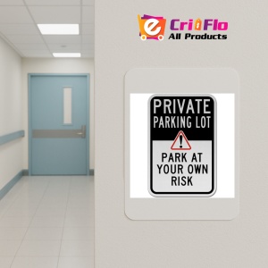 Indicator Private Parking Lot Sign, Sticker autocolant - Img 4