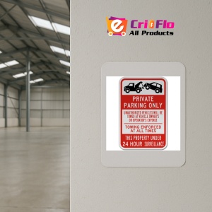Indicator Private Parking Only Sign, Sticker autocolant - Img 3