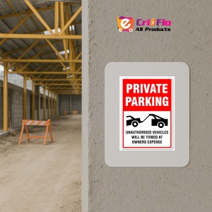 Indicator Private parking unauthorized vehicles will be towed at owner's expense, Sticker autocolant - Img 5
