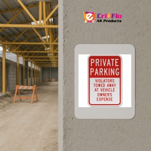 Indicator Private Parking Violators Towed Sign, Sticker autocolant - Img 5