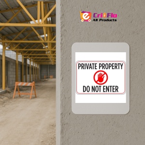 Indicator Private property do not enter, Sticker autocolant - Img 5