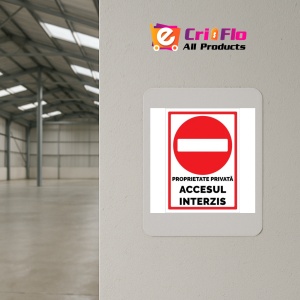 Indicator Proprietate privata accesul interzis, Sticker autocolant - Img 3