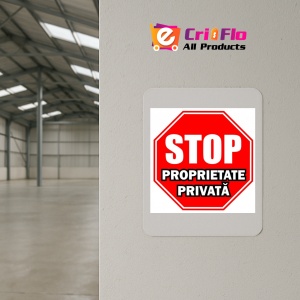 Indicator Proprietati private stop, Sticker autocolant - Img 3