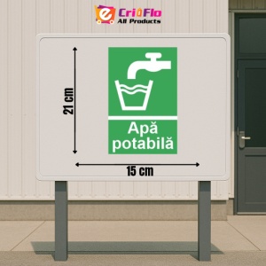 Indicator protectia muncii apa potabila, Sticker autocolant - Img 2