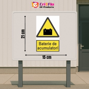 Indicator protectia muncii baterie de acumulatori, Sticker autocolant - Img 2