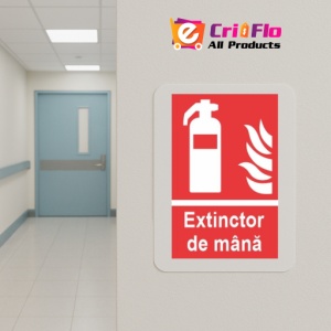 Indicator protectia muncii extinctor de mana, Sticker autocolant - Img 5