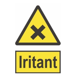 Indicator protectia muncii iritant, Sticker autocolant