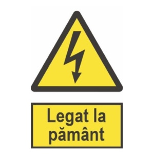 Indicator protectia muncii legat la pamant, Sticker autocolant