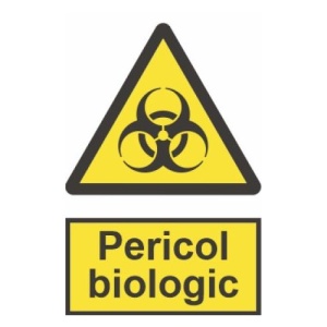 Indicator protectia muncii pericol biologic, Sticker autocolant