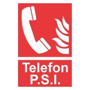 Indicator protectia muncii telefon PSI, Sticker autocolant