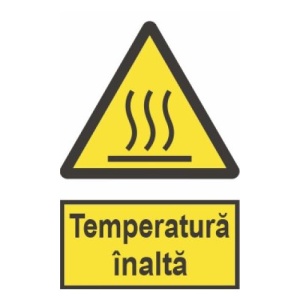 Indicator protectia muncii temperatura inalta, Sticker autocolant