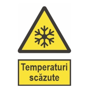 Indicator protectia muncii temperaturi scazute, Sticker autocolant