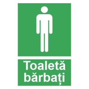 Indicator protectia muncii toaleta wc barbati, Sticker autocolant