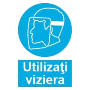Indicator protectia muncii utilizarea vizierei obligatorie, Sticker autocolant
